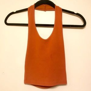 Topshop Ribbed Cropped Halter